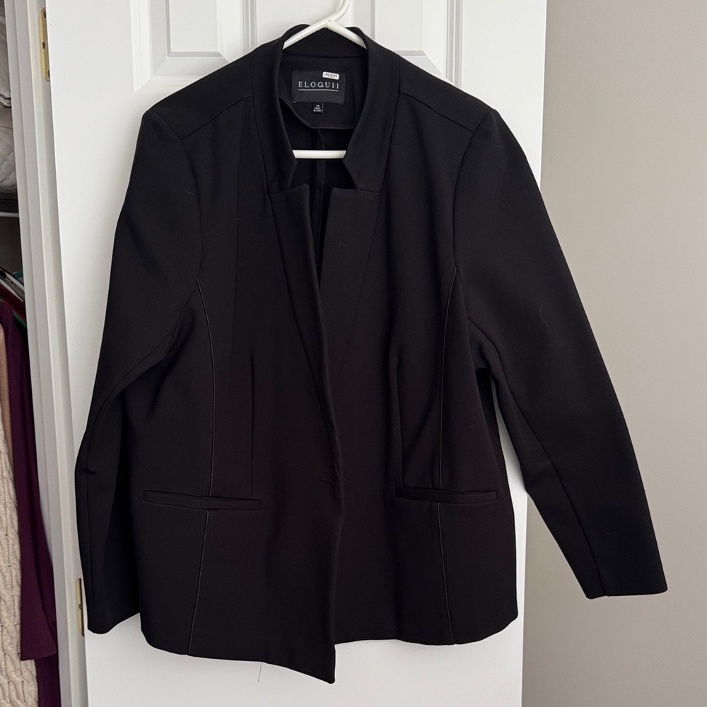 Eloquii Women's Classic Black Suit Jacket
